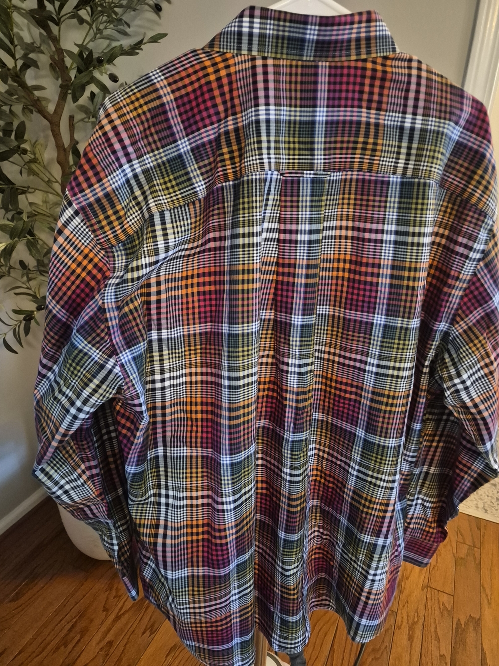 Orvis Men's Multicolor Plaid Button-Up 100% Cotton Long Sleeve Shirt Size XL - Picture 9 of 9